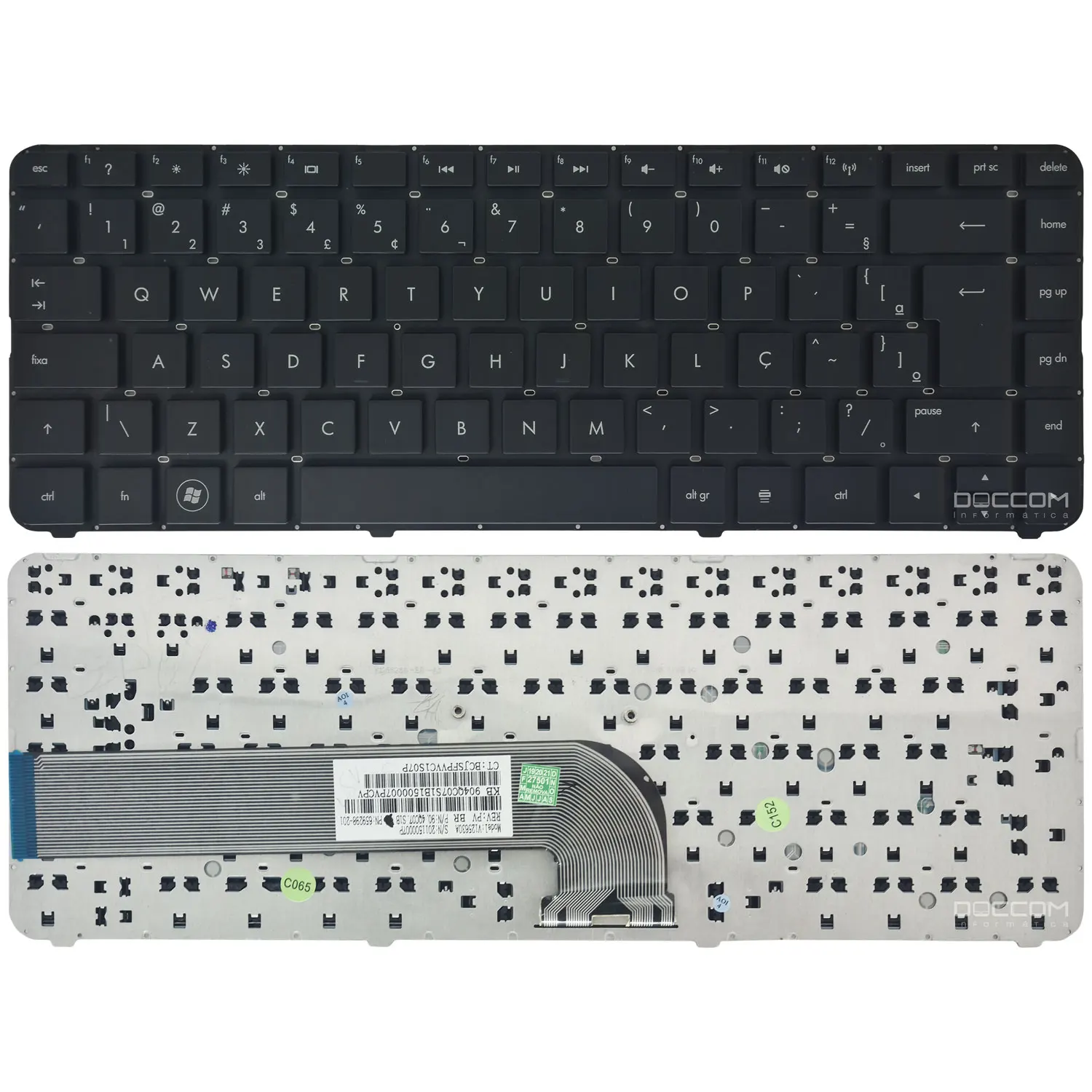 Compatible Keyboard Notebook HP Pavilion Dv4-3000 Dm4-3000 Dm3-4000 659298-201 Dv4-4000 Layout BR ABNT2 Black