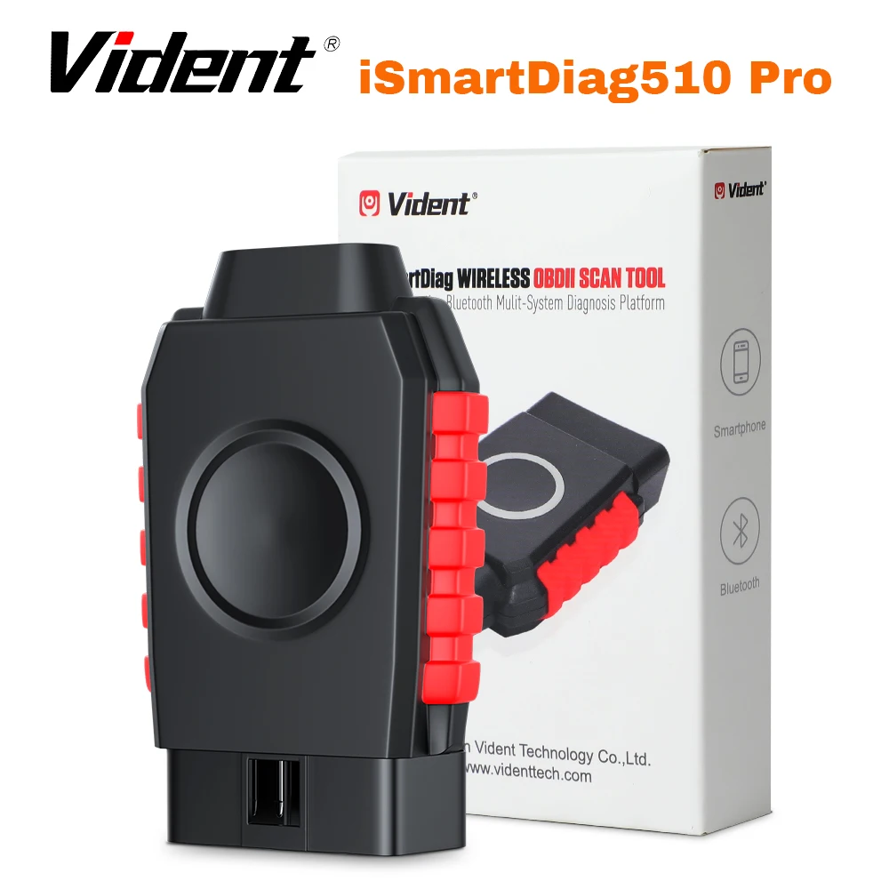 iSmartDiag510Pro Lecteur de codes OBD2 pour diagnostic automobile toutes fonctions, scanner bidirectionnel, tests actifs, mises à jour gratuites à vie, diagnostics de tous les systèmes, flux de données en direct 4 en 1, identification automatique du VIN