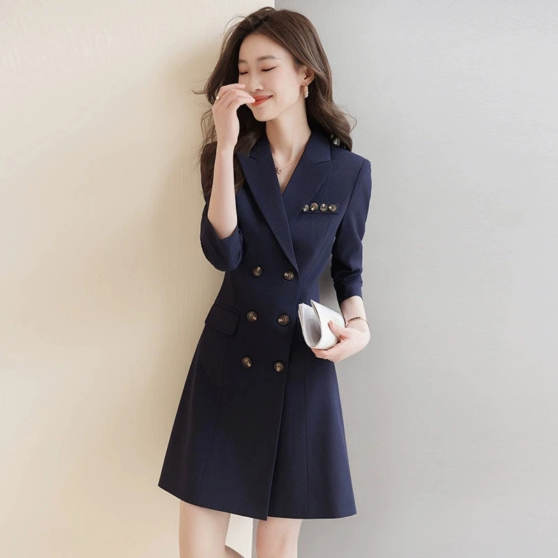 Solid Long Blazers Women 2026 New Fashion Casual Coats Office Ladies Work Business Blazer Jacket Female Windbreakers Outerwear
