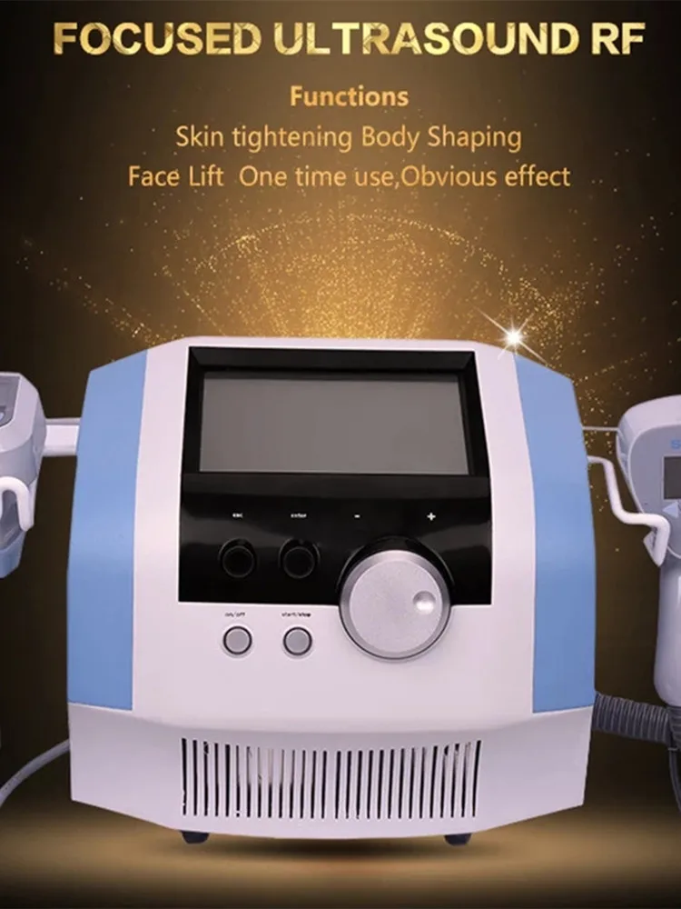 الترا 360 آلة تخفيض الدهون المحمولة RF آلة التخسيس الموجات فوق الصوتية Rf إزالة السيلوليت إزالة التجاعيد شد الوجه 2 مقابض