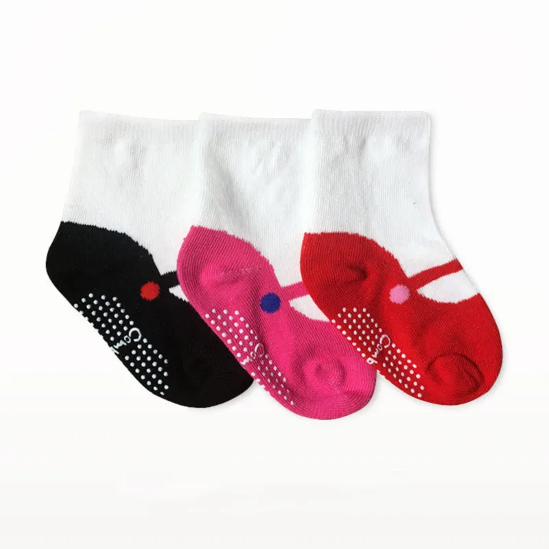 3 Pair Baby Socks Girls Newborn Accessories Anti Slip Dance Kids Toddlers Gift Children Infant Stuff Clothes Bow Cute Clothes