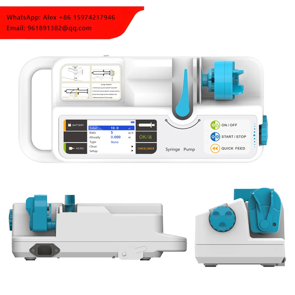 

CONTEC SP950-Vet Veterinary Medical Syringe Infusion Pump Instrument Injector Syringe Pump For Vet Clinic