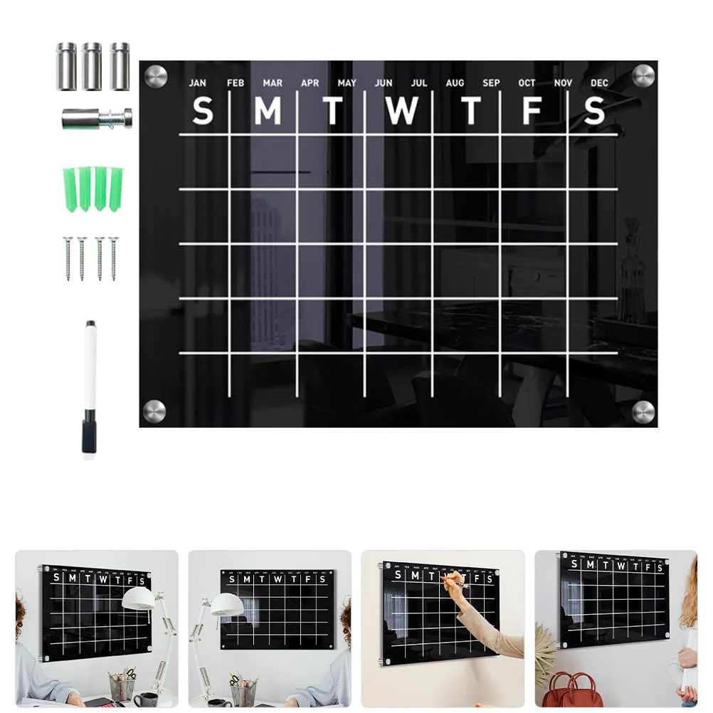 

1Set Multifunctional Message Board Handwritten Erasable Acrylic Memo Board Decorative Display for Office School Students