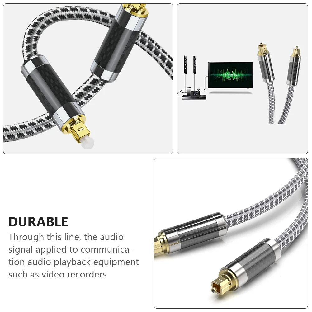 

Optical Audio Cable 2 Meter Male to Male Flexible Cord High Fidelity Digital Audio Optical Cable for Sound Bar Home