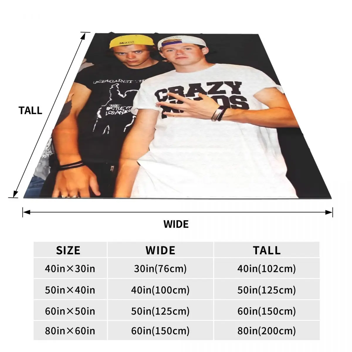 Harry And Niall Horan Love On Tour Blanket Flannel Textile Decor Portable Soft Throw Blanket for Home Bedroom Rug Piece