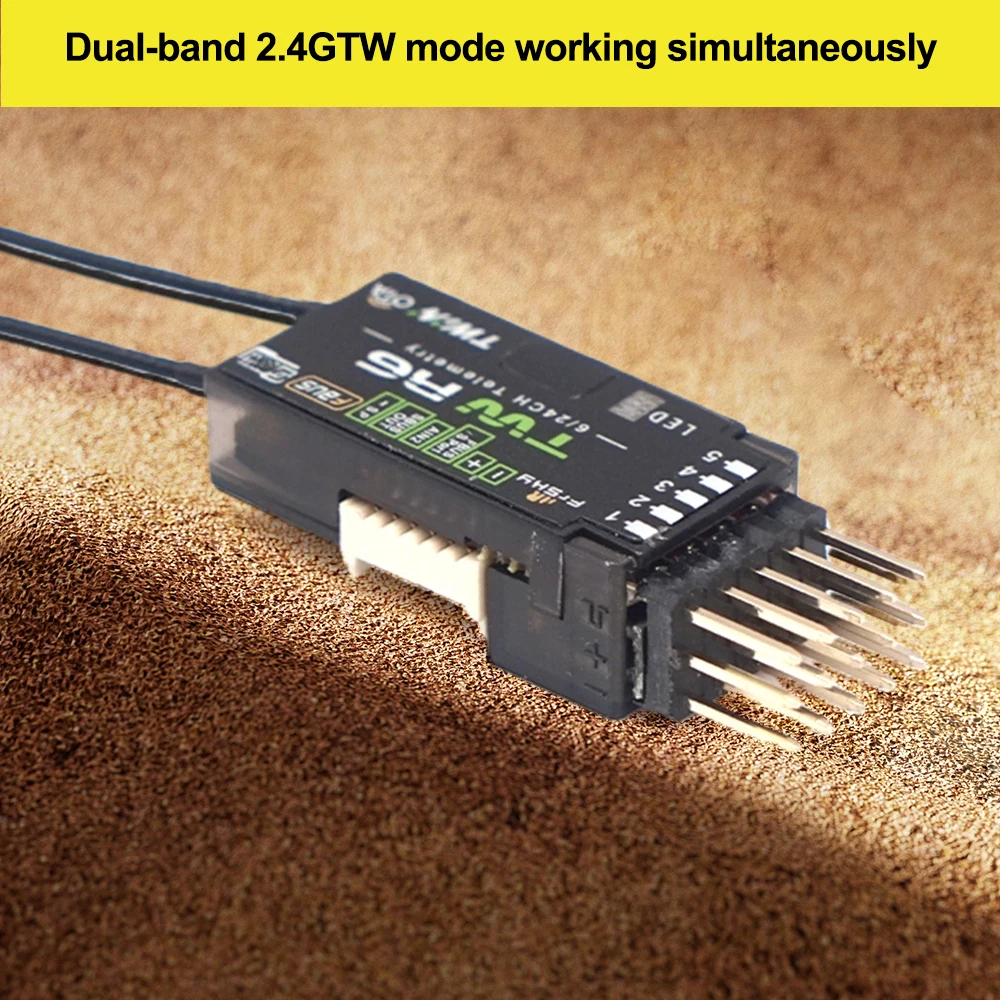 FrSky TW R6 Dual 2.4GHz Band Receiver 6CH PWM Channel Remote Control Aircraft RC Model Accessories