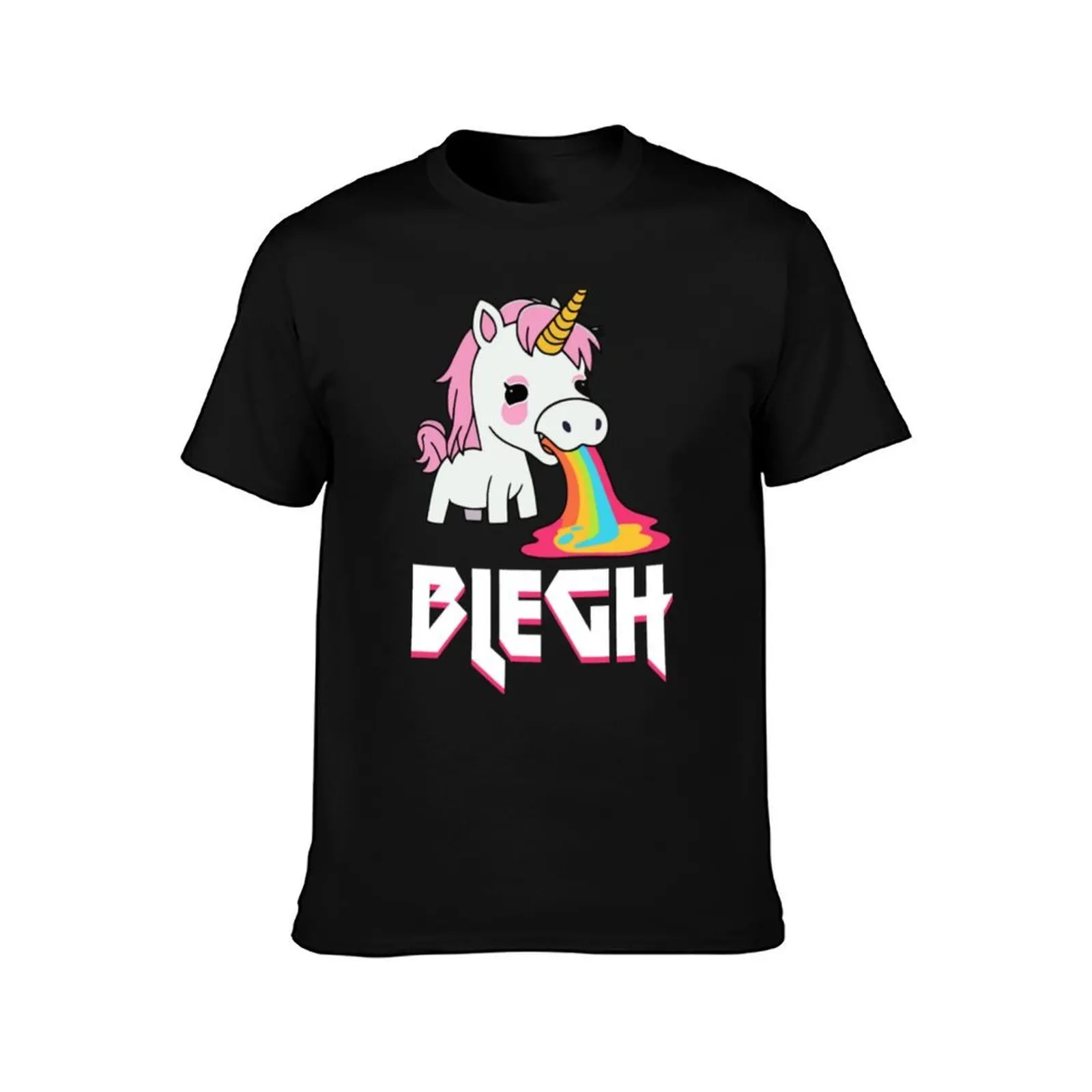 Blegh Heavy Metal Metalcore Deathcore Unicorn6 T-Shirt Labor Work Casual T-Shirt