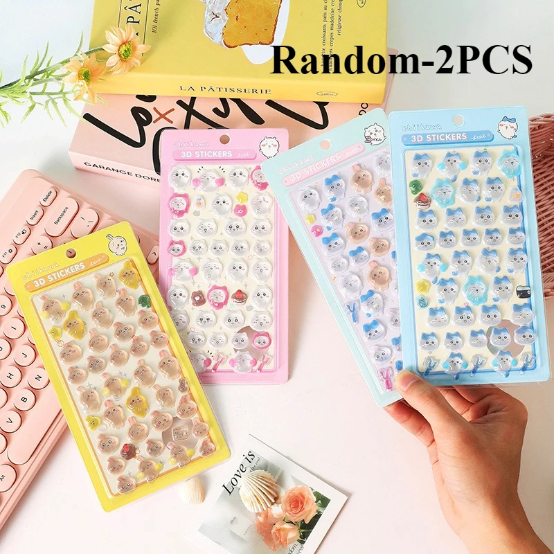 3D Schattige Kristal Stickers Chiikawa Usagi Telefoonhoesje Decoratie Nagel DIY Decoratieve Stickers voor Notebook Laptop Waterdicht