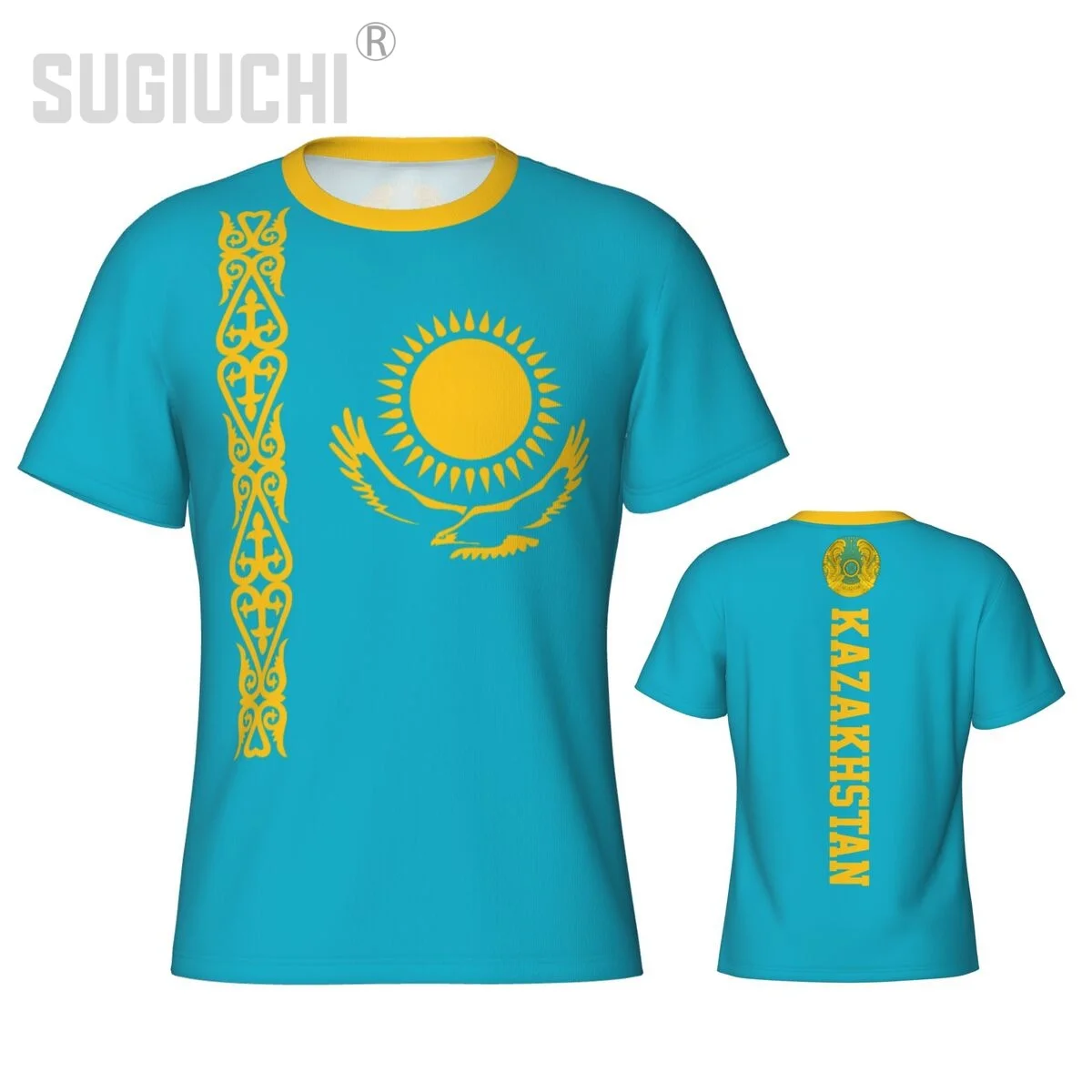 Tight Sports T-shirt Kazakhstan Flag Emblem 3D For Men Women Tees jersey Clothes Soccer Football Fans Gift Patriotic T shirt