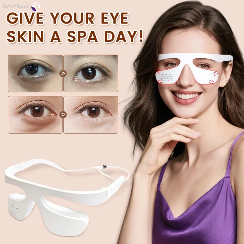 

Upgraded Eye Massager Heating EMS Anti-Aging Fatigue Relief Relieve Dark Circles Eye Care Massage Device Portable Gift Box