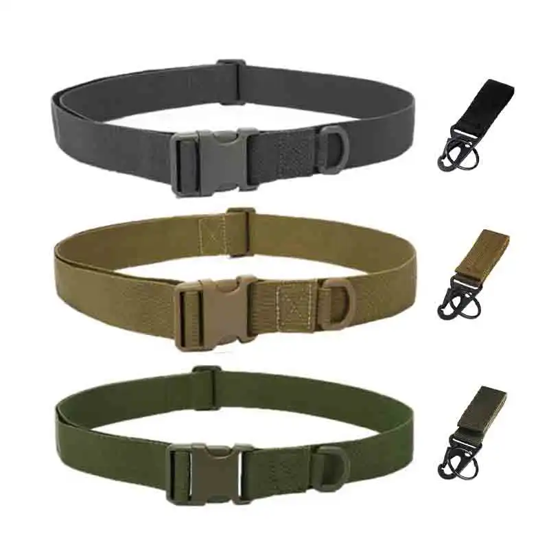 Combat Belts Quick Release Tactical Belt Fashion Black Men Canvas Waistband Outdoor Hunting Cycling 125cm