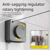 Indoor and Outdoor Wire Clothesline, Retractable and Hidden Storage, Dual-Purpose Installation with or Without Drilling, Compact - Image 5