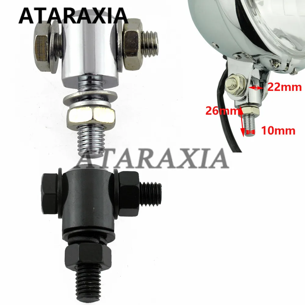 

Motorcycle Headlight Mount Block Bracket Round Head Light Mounting 10MM Head Bottom Mounting 3/4" I.D Head BottFor Cafe Racer