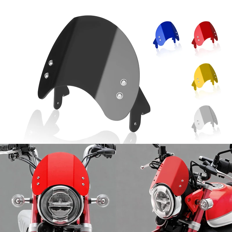 Motorcycle Aluminum Windshield Windscreen Front Visor Instrument panel protection For HONDA MONKEY 125 2018-2025