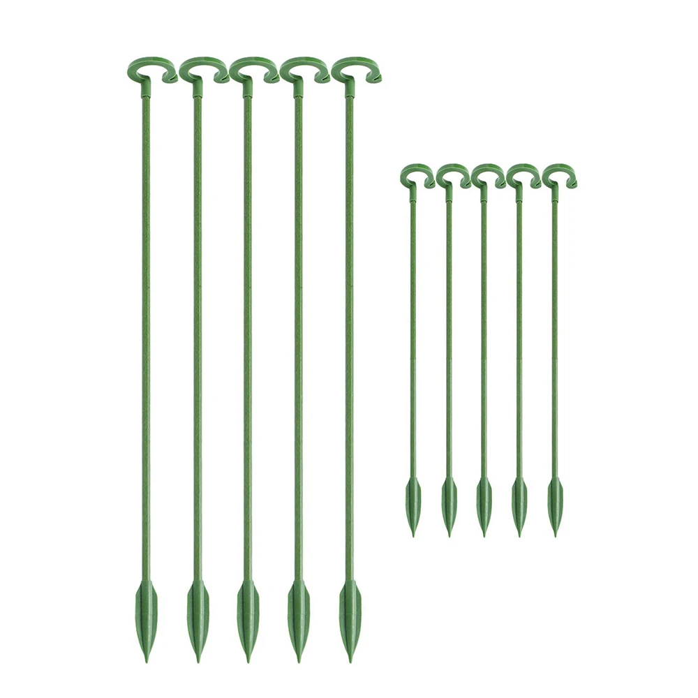10pcs 27cm Horticultural Flower Stand Bracket, Potted Plant Flower Shape Support Rod, Fixed Anti Lodging Leaf Guard Frame