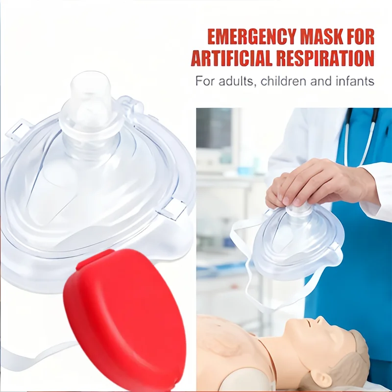 

CPR Mask Adult Child Pocket Resuscitator Emergency First Aid Rescue Training Medical Oxygen Breathing Survival Equipment