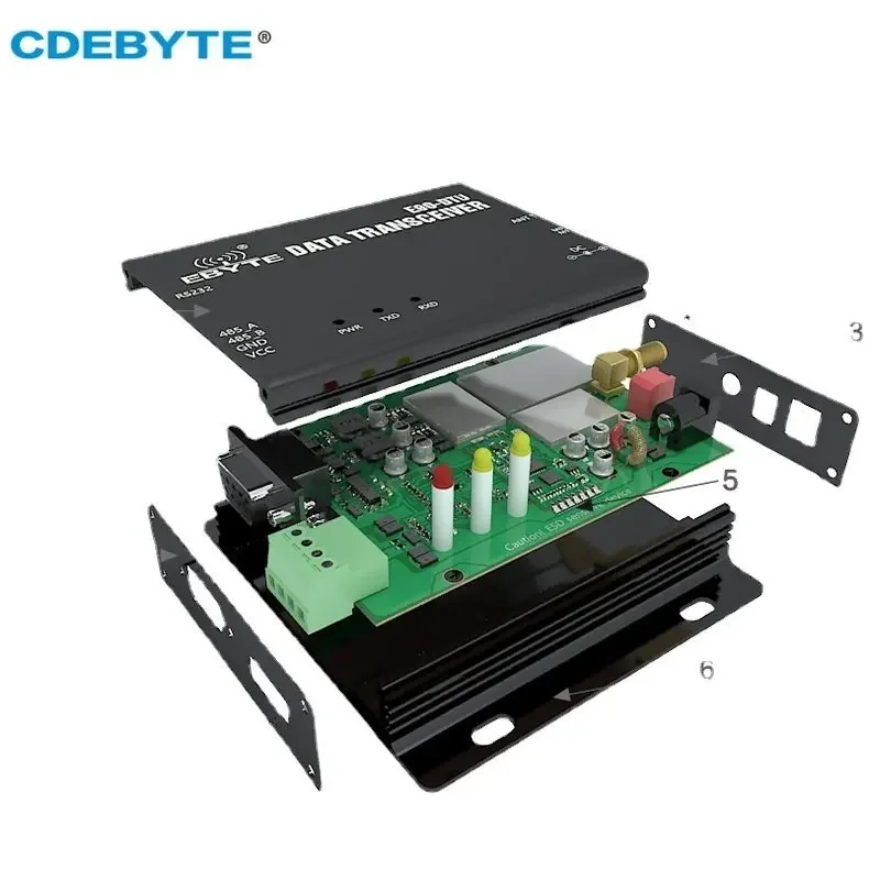 Imagem -03 - Long Range Lora Transceptor de Dados Rede ad Hoc Rs232 Rs485 22dbm 5km Rssi Sma-k Lbt Rssi E90-dtu400sl22 Cdebyte Sx1268 433mhz