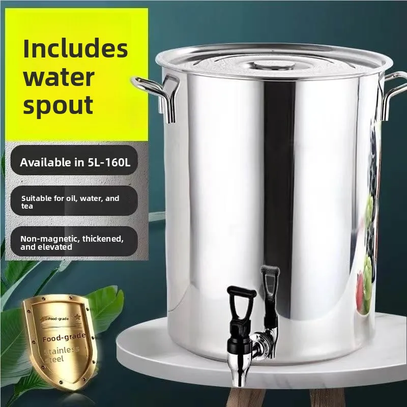 

Большой горшок для холодной воды Capaci из нержавеющей стали с краном, бочка для охлаждения чая, устойчивый к высоким температурам, для домашнего использования, бут для воды