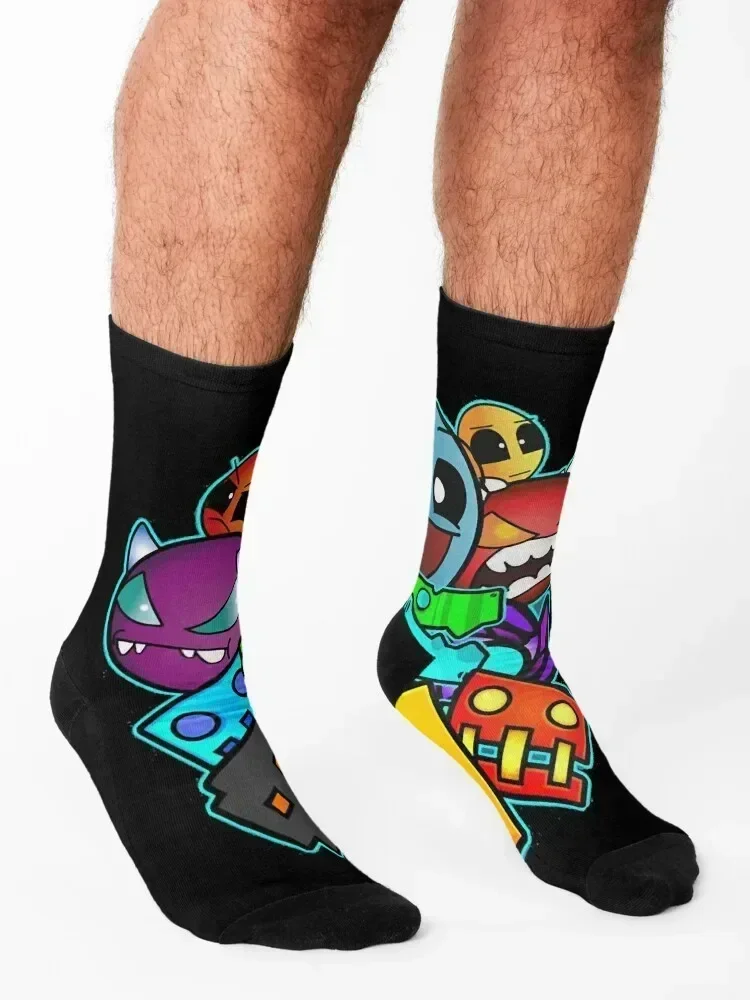 جوارب داش هندسية جديدة في العلامة التجارية المصممة غير قابلة للانزلاق للعام الجديد للرجال #3