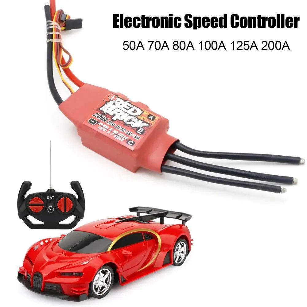 

Red Brick Brushless ESC 5V/3A 5V/5A RC Parts Electronic Speed Controller 50A 70A 80A 100A 125A 200A ESC for FPV Multicopter