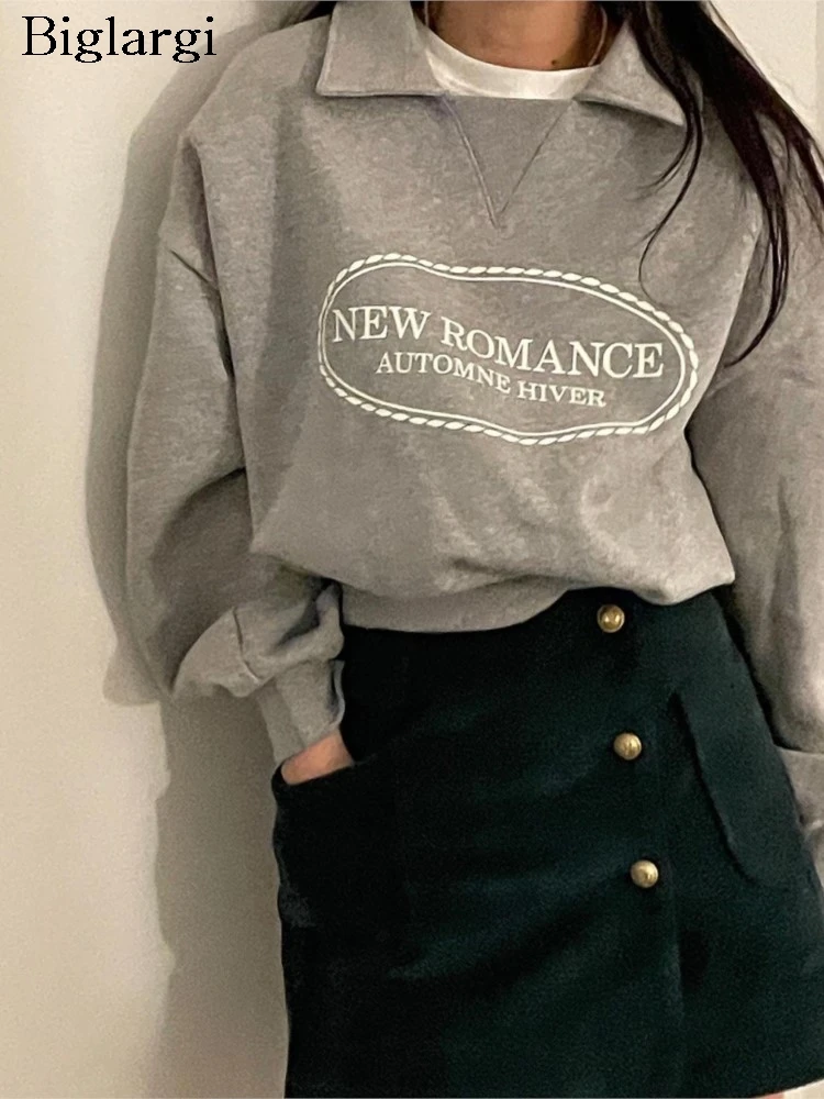 

Осенний свитшот с буквенным принтом, женские повседневные модные женские толстовки с длинными рукавами, свободные женские толстовки в корейском стиле, топы