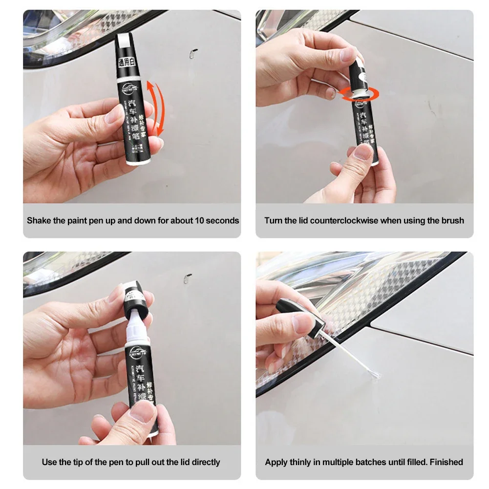 12ML Car Scratches Touch Up Pen Auto Brush Scratch Remover DIY Clear Waterproof Coat Maintenance Repair Vehical Accessories