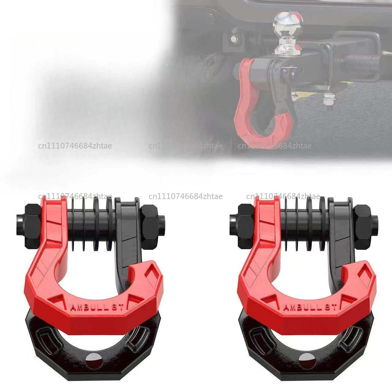 New Split Shackle Off-Road Vehicle 3/4U Trailer Hook with Magnet Trailer Shackle Large 8 Ton Rescue Shackle