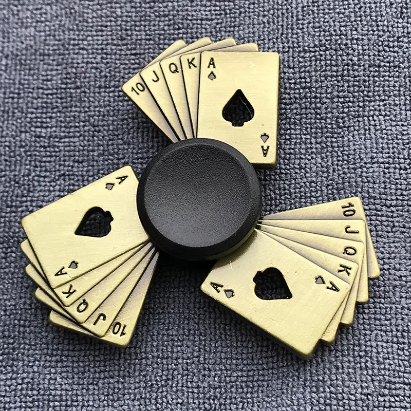Spinner de mano de aleación de rodamiento silencioso para niños y adultos, juguete de descompresión para aliviar el estrés, Color bronce, R188