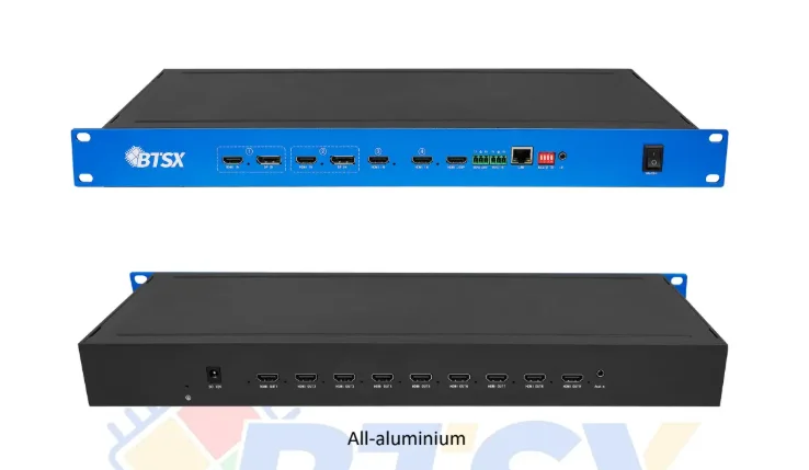 Bitvisus 4K60Hz 4inputs 9 Outputs Video Wall Controller for 1x3 2x2 2x3 3x3 Video Processor Seamless Switching Overlay PIP POP