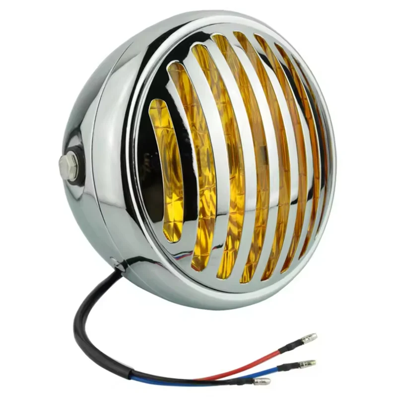 

Professional For Honda Yamaha Gn125/Cg125 Modified Retro Universal Motorcycle 12V Black Shell Front Retro Round Headlight