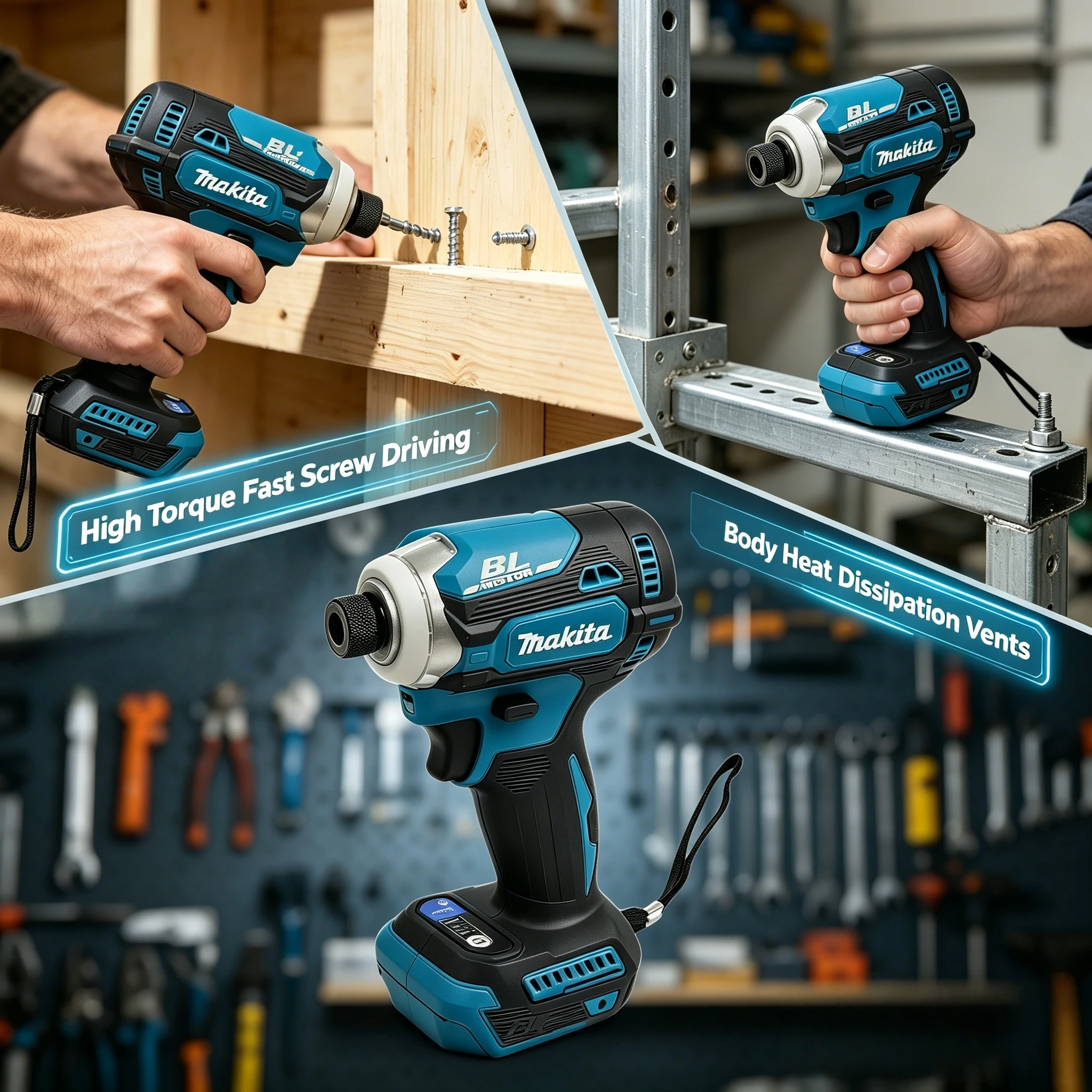 makita-impact-driver-dtd171-rechargeable-18v-high-power-brushless-lithium-screwdriver-high-torque-electric-driver（bare-tool）