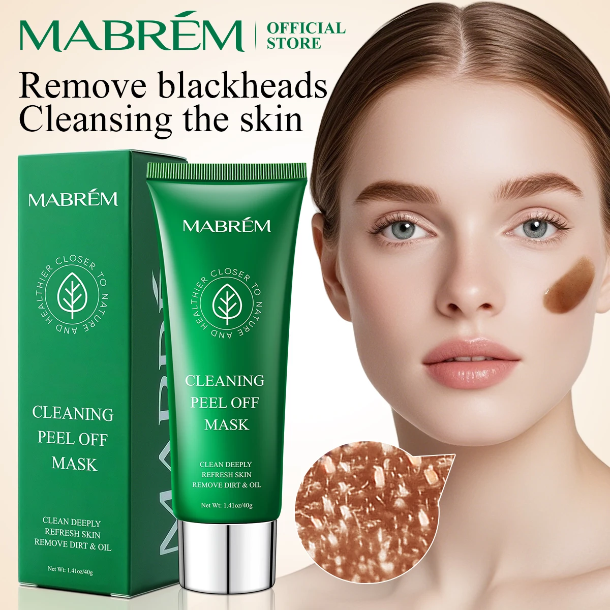 

Маска MABREM для гладкого удаления черных точек и удаления акне