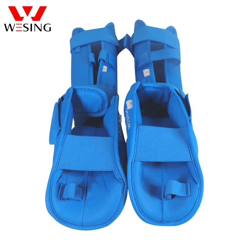 WKF Approved Foot Protector Karate Competition Training Shin Pads Karate Shin and Instep Guard