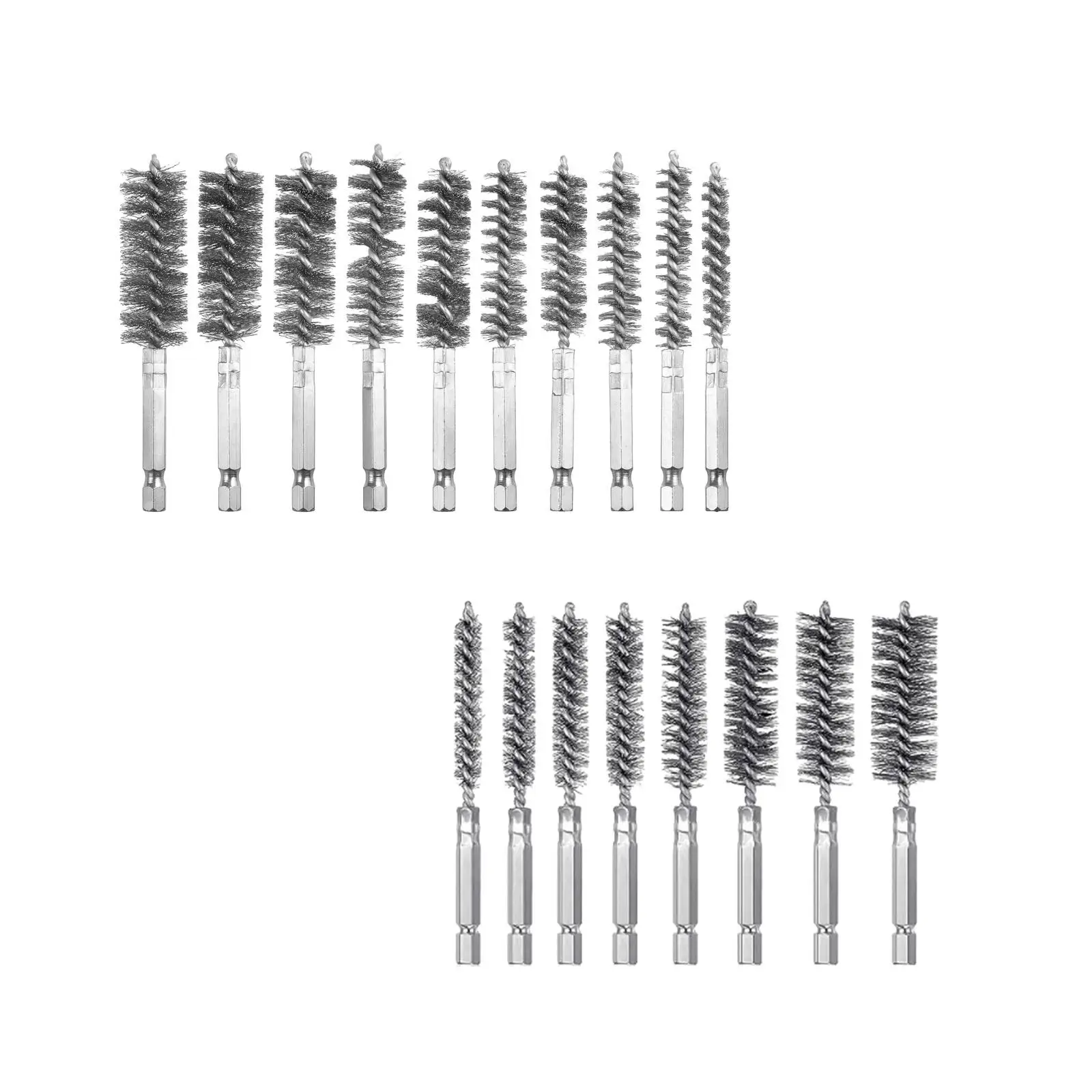 Pipe cleaning brush set pipe brushes silver stainless steel straw cleaner drill