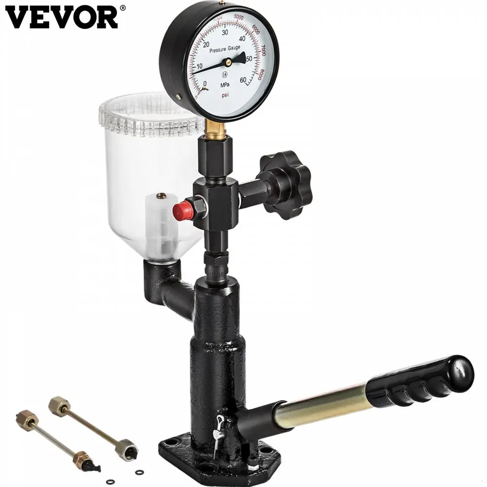 VEVOR 400Bar 6000PSI Diesel Fuel Injector Tester Diesel Injector Nozzle Tester with  Scale Gauge to Injector Nozzle Pressure