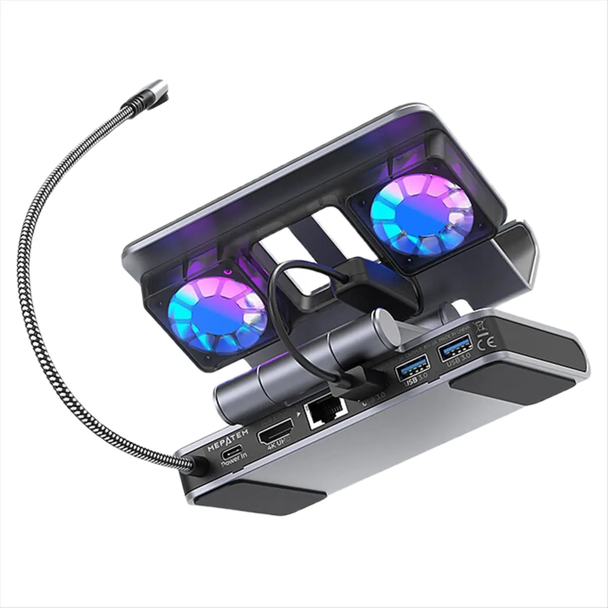 ★▲ Fans Docking Station 6-in-1 for / Ally X/ Go/ Claw Adjustable Stand Dock with 4k