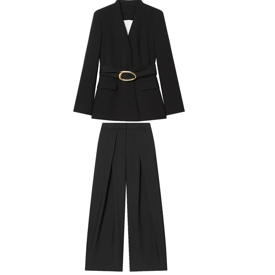 

Минималистичные брюки для вечеринок Maxdutti, женские комплекты, женский костюм, комплект из 2 предметов, женские пиджаки и костюмы, женская одежда