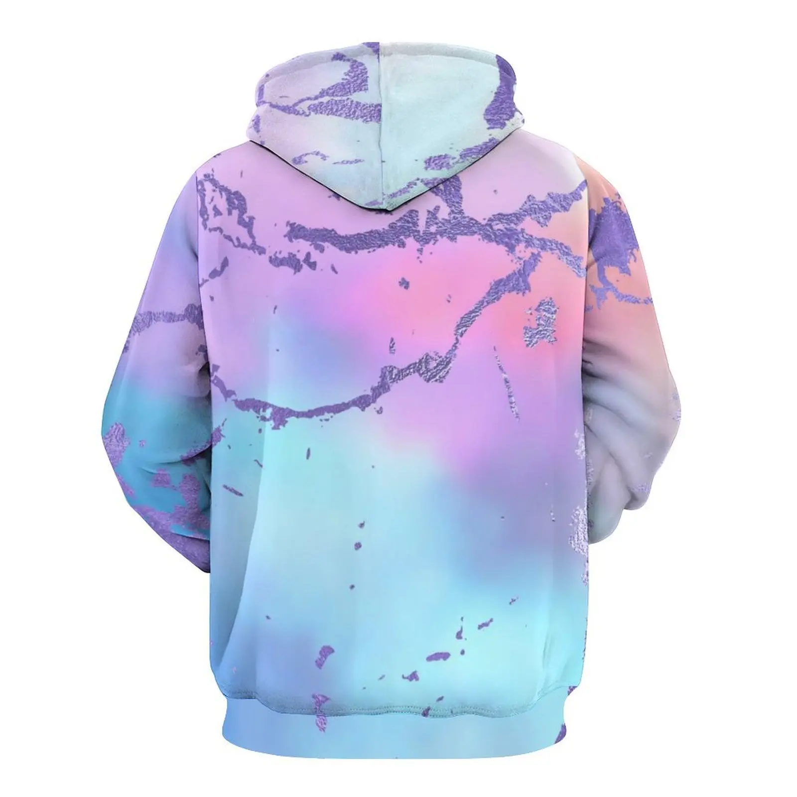 Sudaderas con capucha informales con estampado abstracto, sudadera con capucha de manga larga de Color mezclado Tie-Dye Hip Hop, Tops de gran tamaño personalizados de estilo callejero de primavera