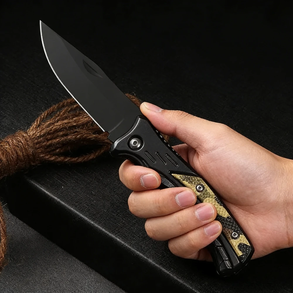 2026 Stainless Steel Folding Knife with Rounded Corners, Fishing Boat Accessories for Easy Carrying, Camping, Meat Cutting