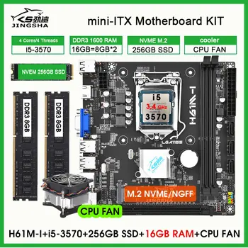 Základní deska H61 MI mini ITX pro stolní počítače, LGA 1155, procesor Core I5 3570, 16 GB 1600 MHz DDR3, 256 GB SSD a chladič h61 10 nejlepší prodej Základní deska 1155 ITX - №8
