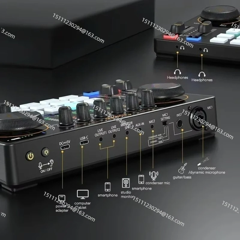 Sound Card Singing Live Broadcast Special Equipment, A Full Set of High-end Flash Guest Mobile Phone Computer Professional Set