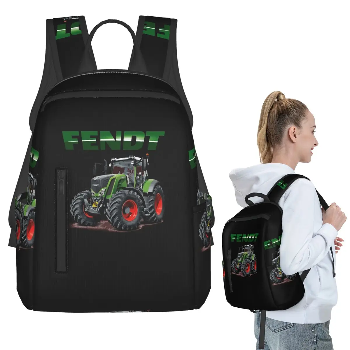Fendt German Tractors Backpack Student BookBag Boys Girls School Bag Computer Shoulder Bags Men Women
