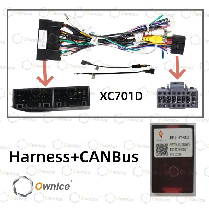 Ownice Car Radio Cable 16pin Power Wiring Harness Canbus Android Head Unit Connector for Kia Optima 2012 - 2013 Android dvd play