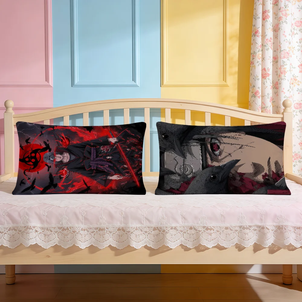 I-Itachi U-Uchiha N-NARUTOS Cushion Cover Rectangle Decorative Long Pillow Cases Sofa Bench Bedroom Chair LivingRoom