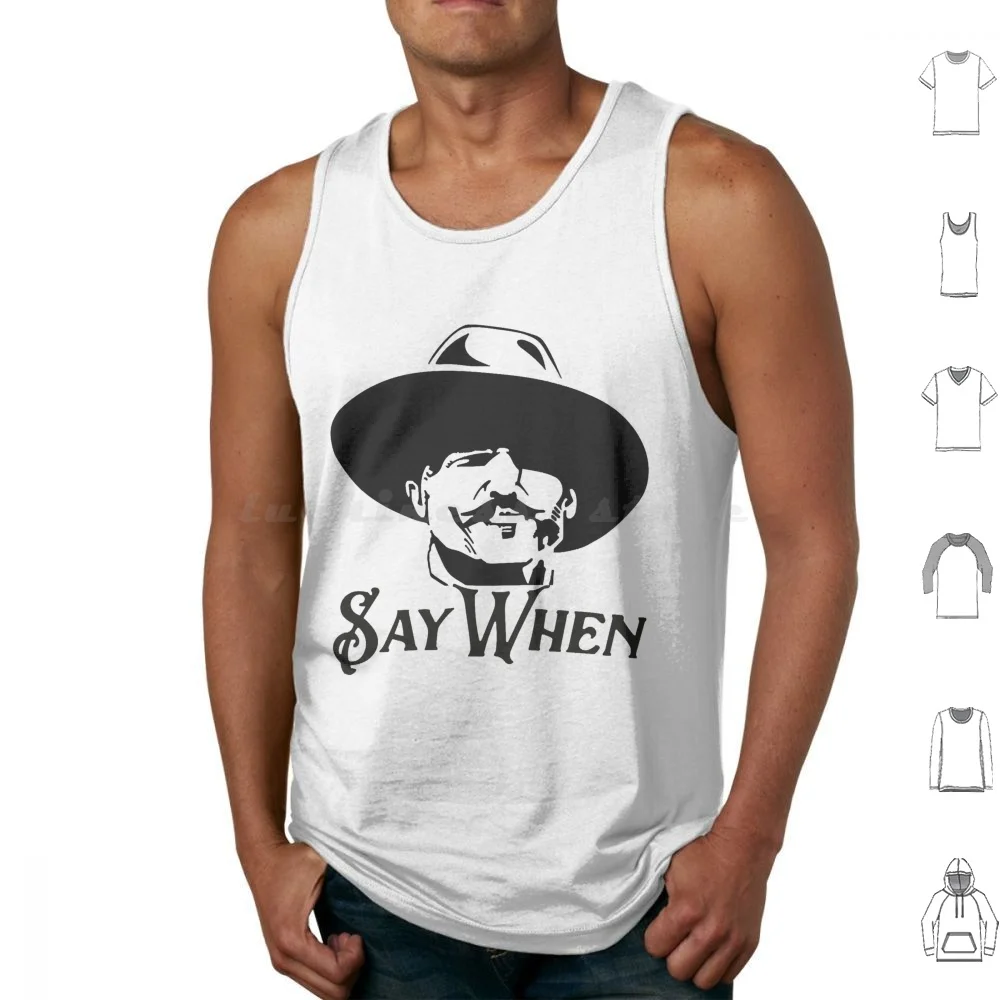 Doc Holliday Forgive Me If I Don't Shake Hands Say Tank Tops Print Cotton Doc Holliday Forgive Me If I Dont Shake Hands Say