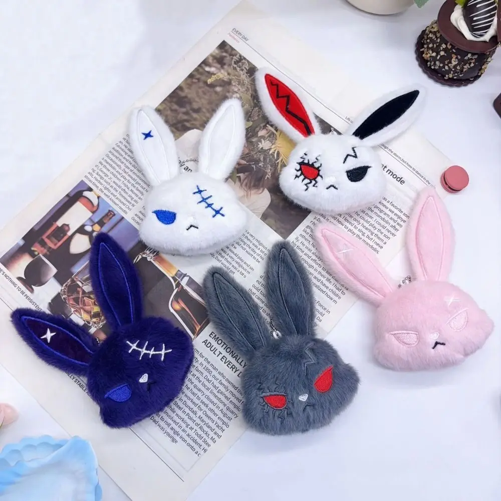 Bag Accessories Cute Gothic Bunny Keychain Dark Style Animal Halloween Key Rings Creative Portable Rabbit Keyring Daily Use