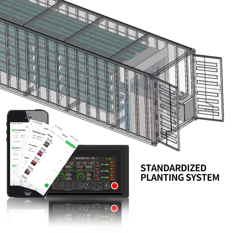 Hydroponic Lettuce Planting Container, Complete Set of Hydroponic and Aeroponic Planting Factory