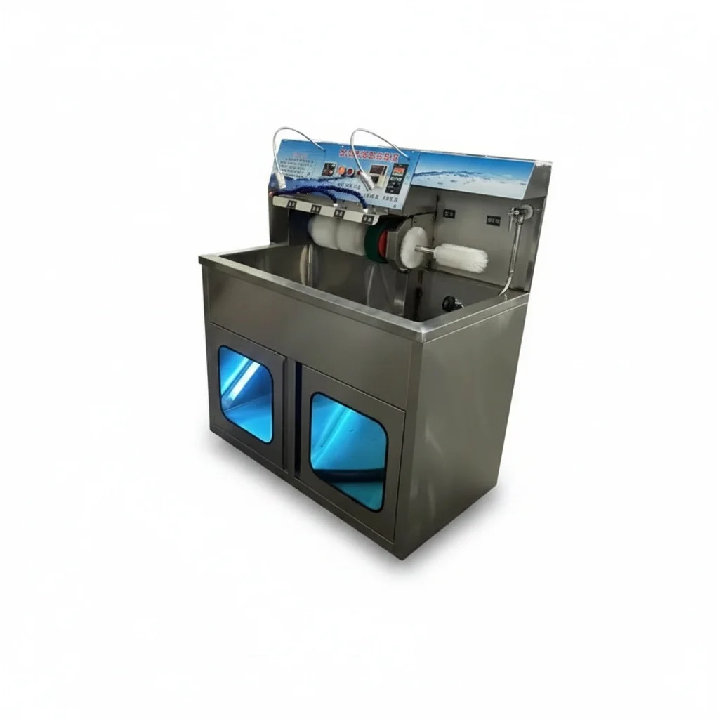 Commercial Shoe Washer, 304 Stainless Steel Industrial Sneaker Washing Machine, Automatic Shoe Cleaning Machinery