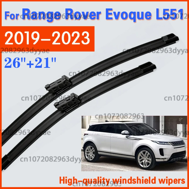Scheibenwischer LHD Vordere Scheibenwischerblätter für Land Rover Range Rover Evoque L551 2018-2026 Windschutzscheiben-Regenbürsten 26"+21"