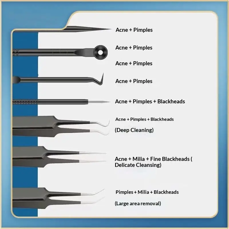 Pimple Removal Tool Blackheads  Remover Face Cleaning Kit Black Dots Remover  Tool Pimple Patches  Set